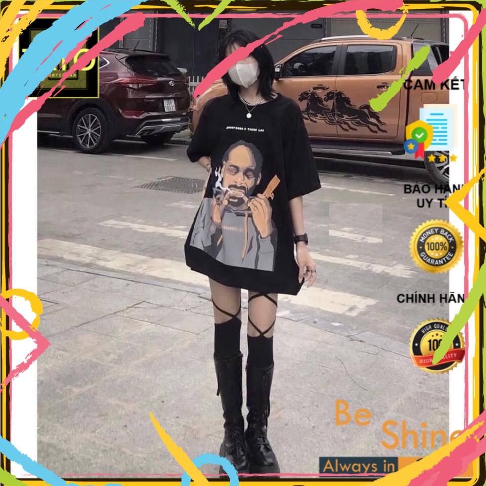 Áo thun form rộng tay lỡ SnoopDogg x T Lào áo phông dáng rộng freesize Thuốc Lào ulzzang Hot 2022 | BigBuy360 - bigbuy360.vn