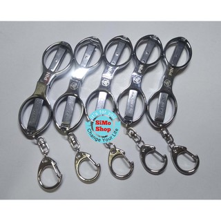 1 Kéo gấp xếp inox, thép không gỉ mini hình mắt kính móc khoá