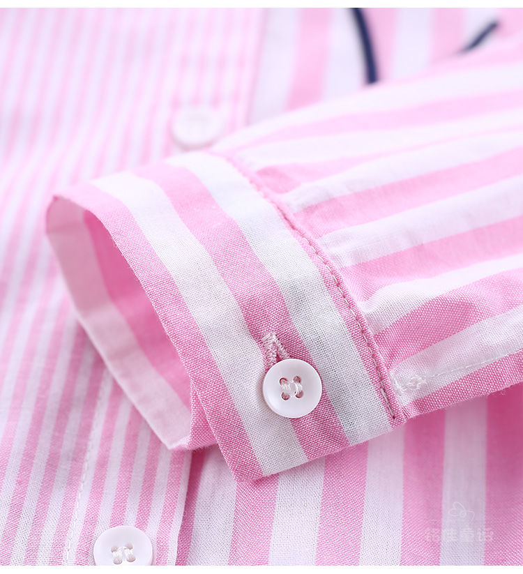 Áo sơ mi tay dài phong cách Hàn Quốc thời trang cho bé gái