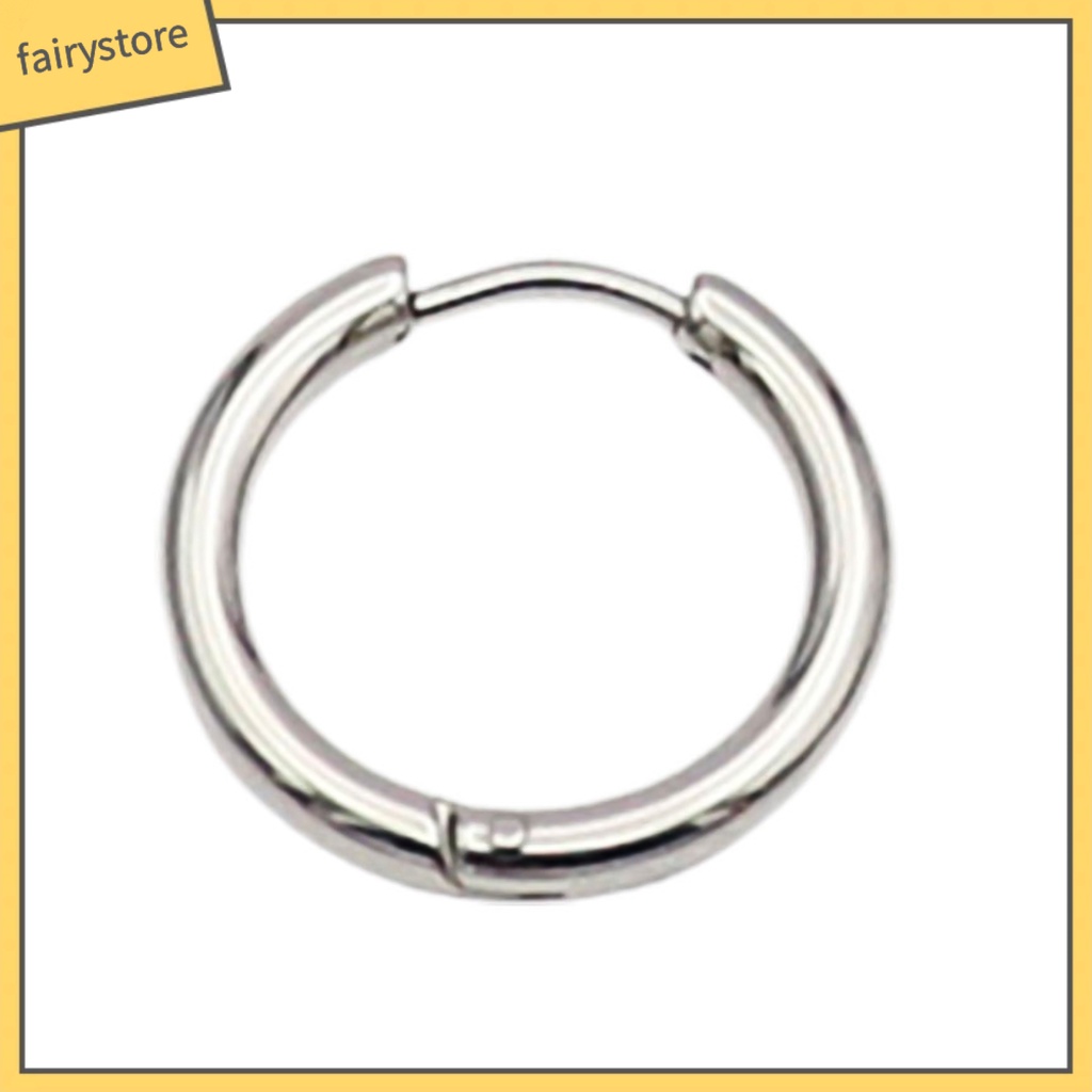 1 Khuyên tai hình tròn thiết kế đơn giản cho nam và nữ