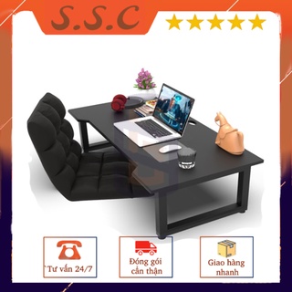 Bàn gaming gấp thấp kích thước lớn chân sắt phủ sơn tĩnh điện, Bàn gấp làm việc học tập ngồi bệt
