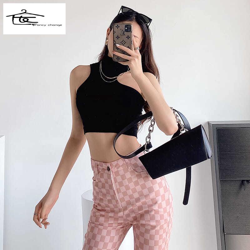 Hàng Có Sẵn Bán Chạy~Áo Ba Lỗ Khoét Lưng Khoét Rỗng Hở Vai Đẹp Quyến Rũ Phong Cách Âu Mỹ Mùa Hè Cho Nữ