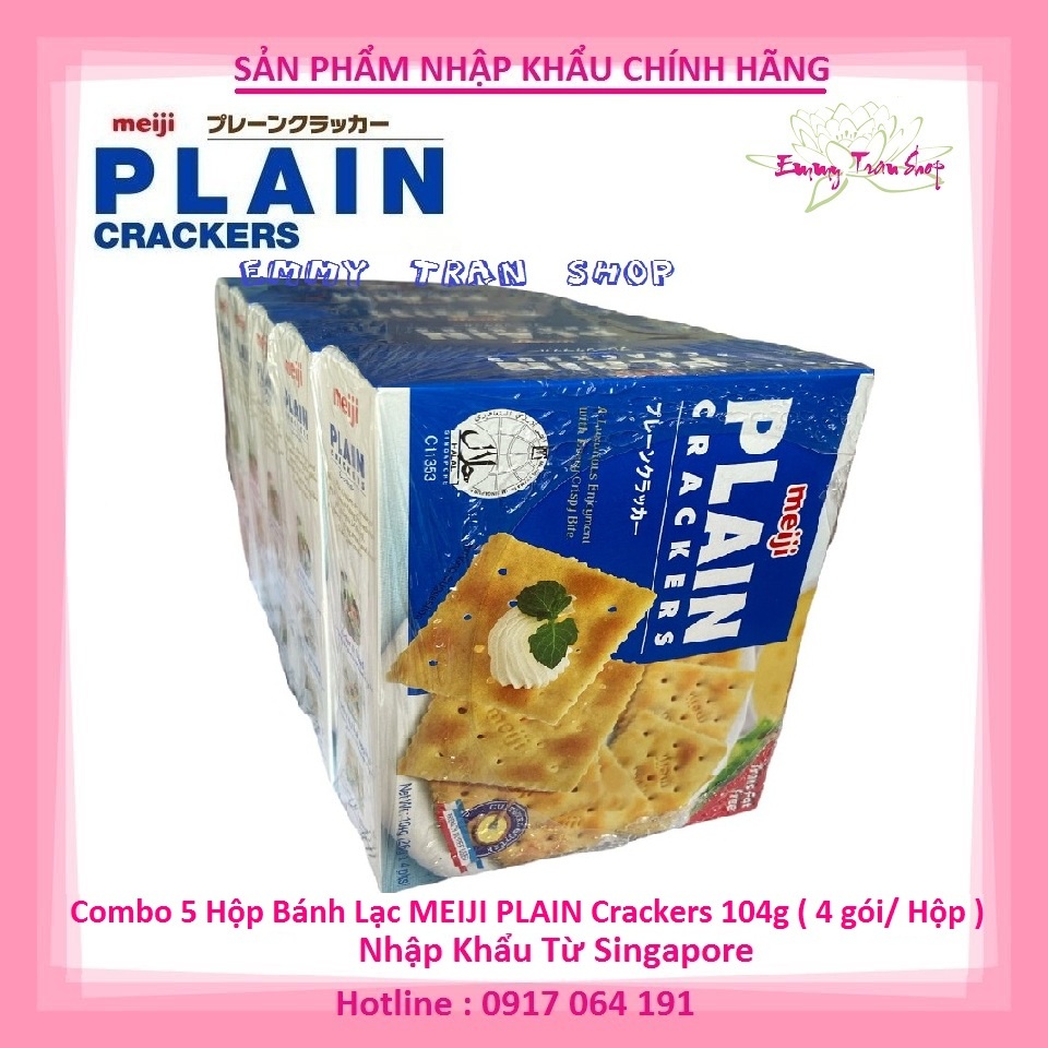 Combo 5 Hộp Bánh Lạc MEIJI Plain Crackers 104gr - Dành cho người ăn kiêng,tiểu đường ( Emmy Tran Shop ) | BigBuy360 - bigbuy360.vn