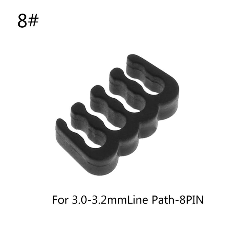 Bộ lược kẹp / kẹp / kẹp giữ dây cáp bằng PP màu đen 6/8/24 Pin cho 3.0-3.2 mm
