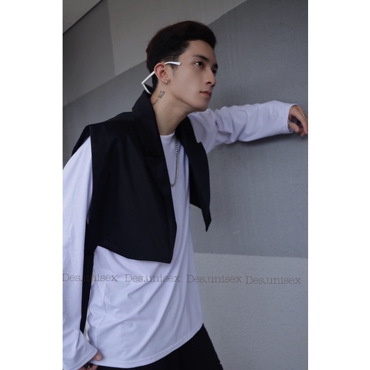 Ghile cổ vest lửng