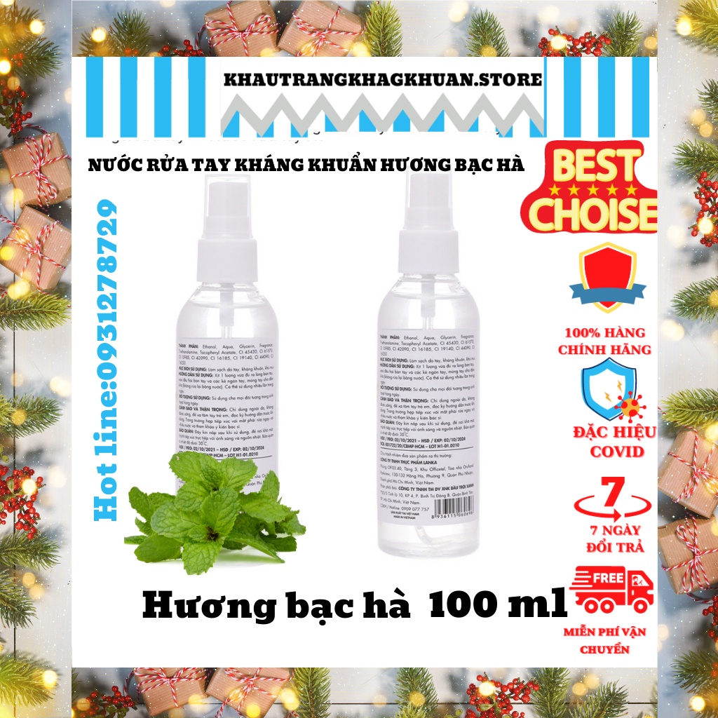 Chai xịt khuẩn mini HapiCare+ (100ml) /Xịt Khuẩn /Xịt rửa tay khô [CHÍNH HÃNG] dễ bỏ túi đi học đi làm.