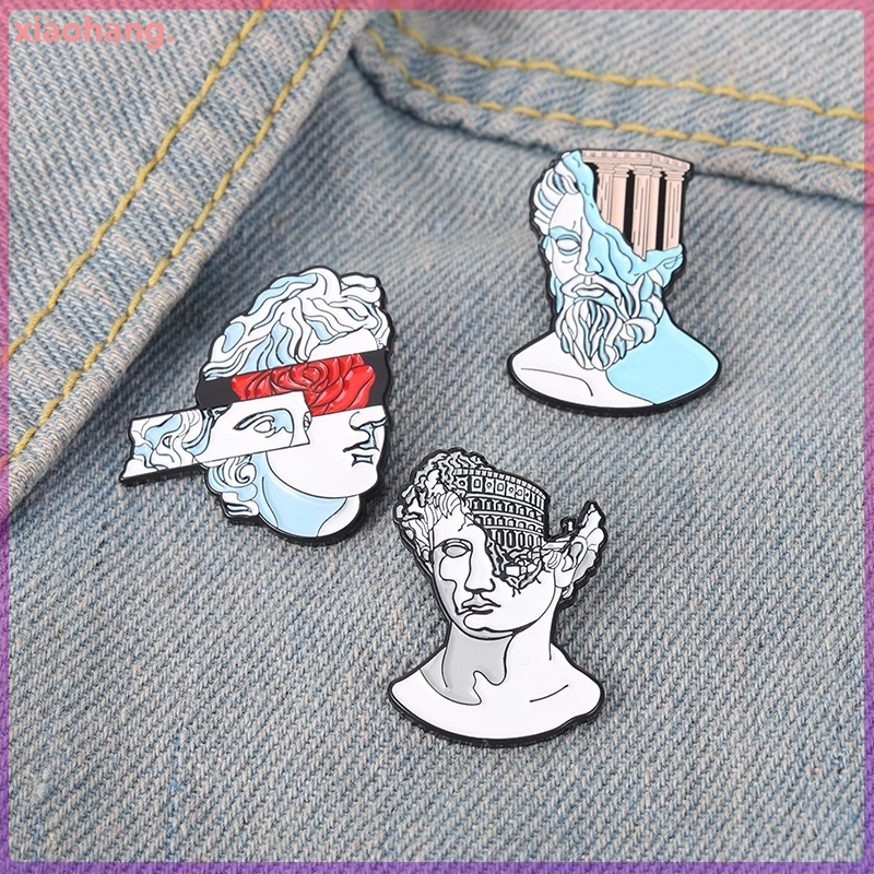 Ghim cài áo hình tượng đầu người hoạt hình dễ thương