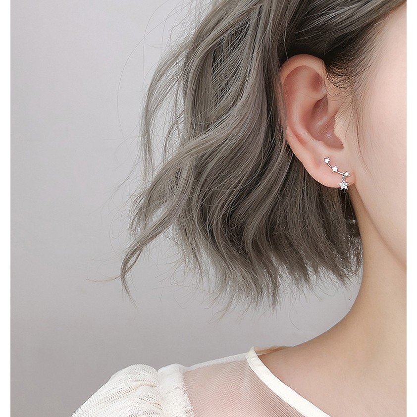 Khuyên tai bạc Ý s925 ngôi sao World Star G2585 - AROCH Jewelry