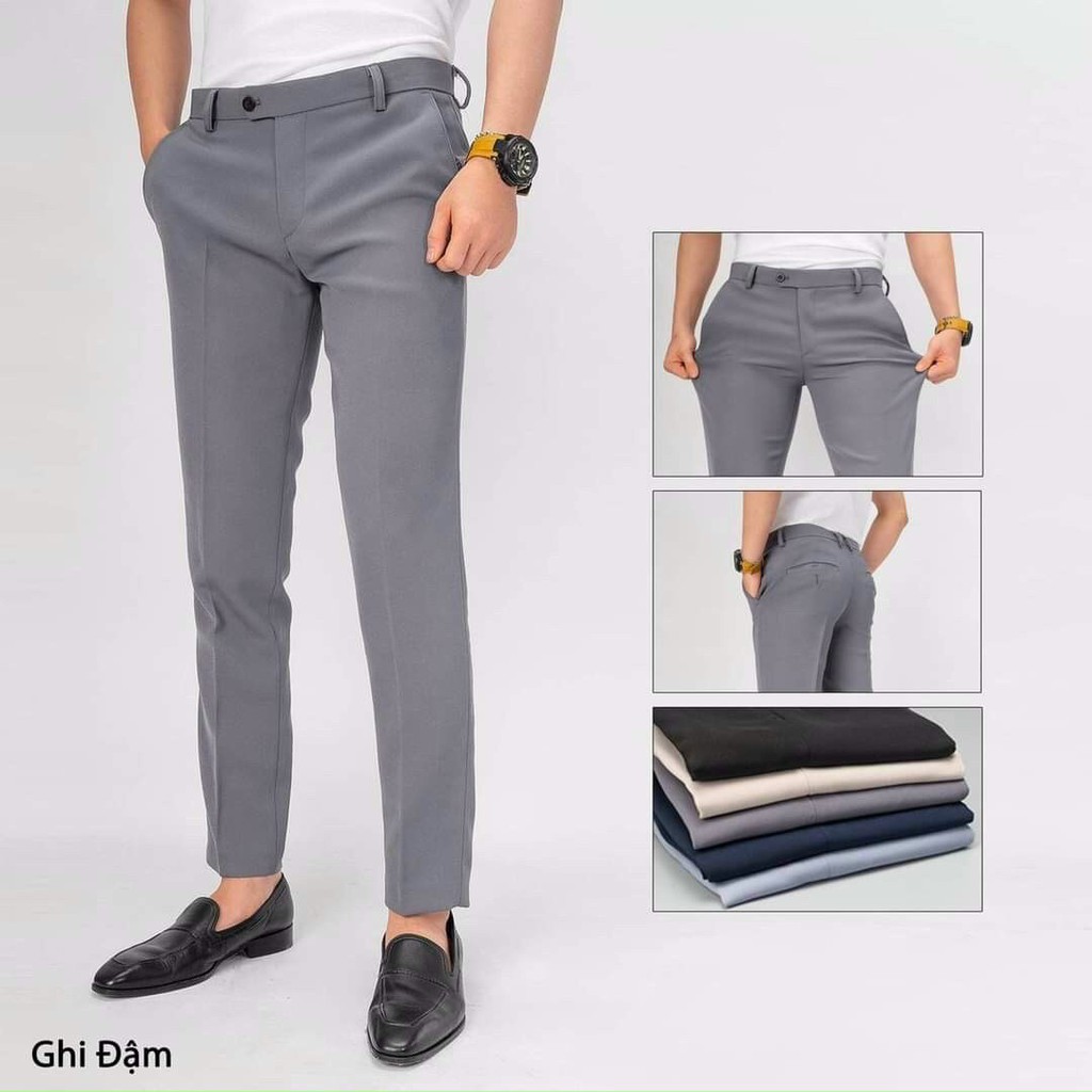 Quần Tây Âu Nam Hàn Quốc Ống Côn Cao Cấp, Chất Vải Co Giãn Dày Dặn, Form Slimfit Hàn Quốc Vnicestore