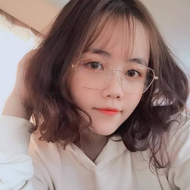 Gọng Kính Cận Nam Nữ Kim Loại Thanh Mảnh Kiểu Lục Giác Hàn Quốc