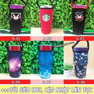 Túi Ly Giữ Nhiệt 900ml Bằng Vải - Quai Xách Đựng Ly Yeti Thái Lan