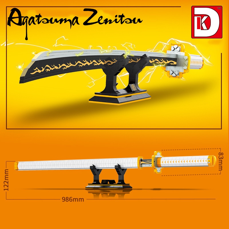 Đồ Chơi Lắp Ráp Mô Hình Thanh Kiếm Agatsuma Zenitsu Nichirin Sword DK1506 Với 956 PCS