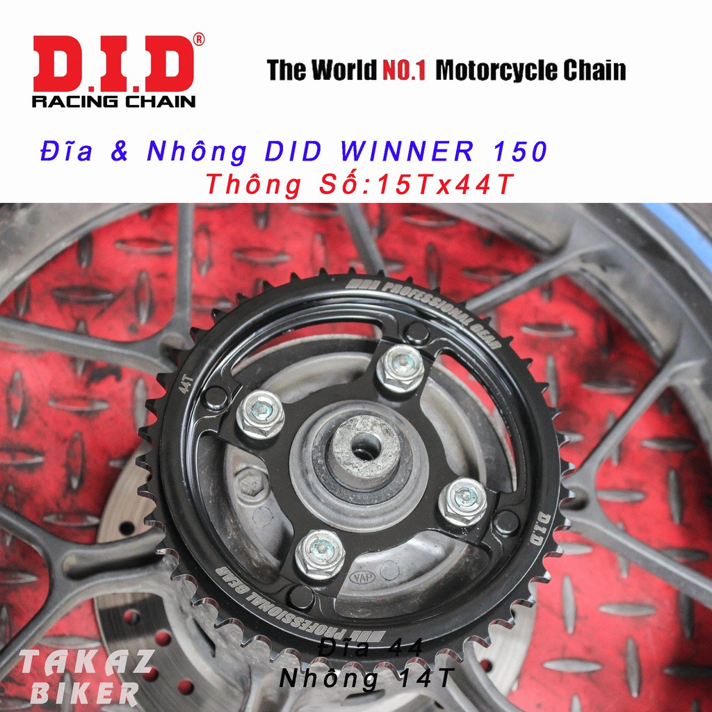 Sên Nhông Dĩa DID HDS Winner 150 - Winner X - FZ Thái Lan B1 mã sp