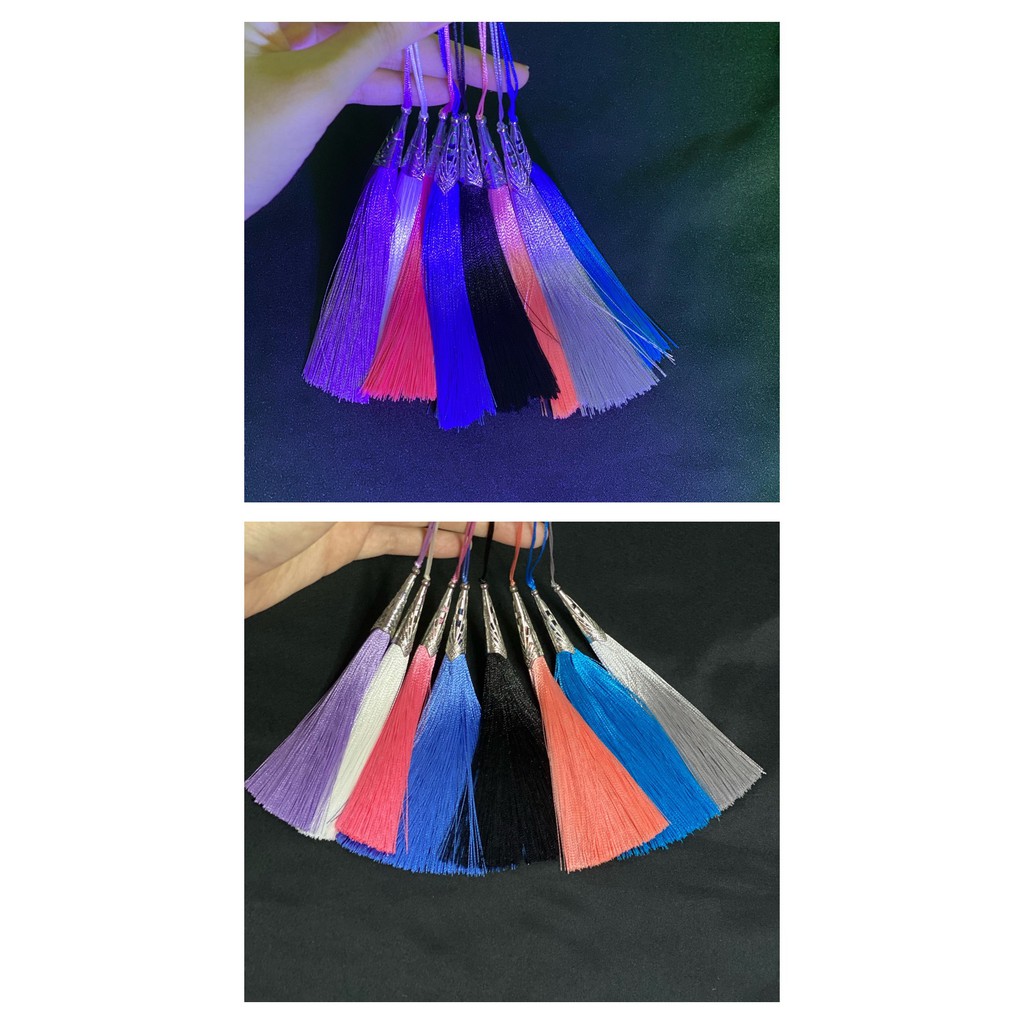 Phụ kiện trang trí cho đàn kalimba Dây tua rua đủ màu đầu nhọn FREESHIP