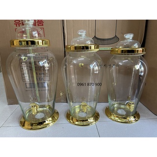 Bình ngâm rượu hàn quốc có vòi cao cấp bình thủy tinh yongcheon