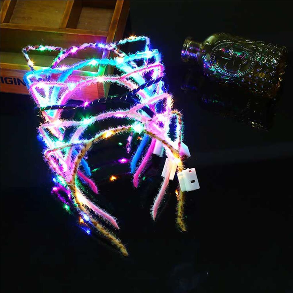 Set 10 Băng Đô Tai Mèo Có Đèn LED Dễ Thương