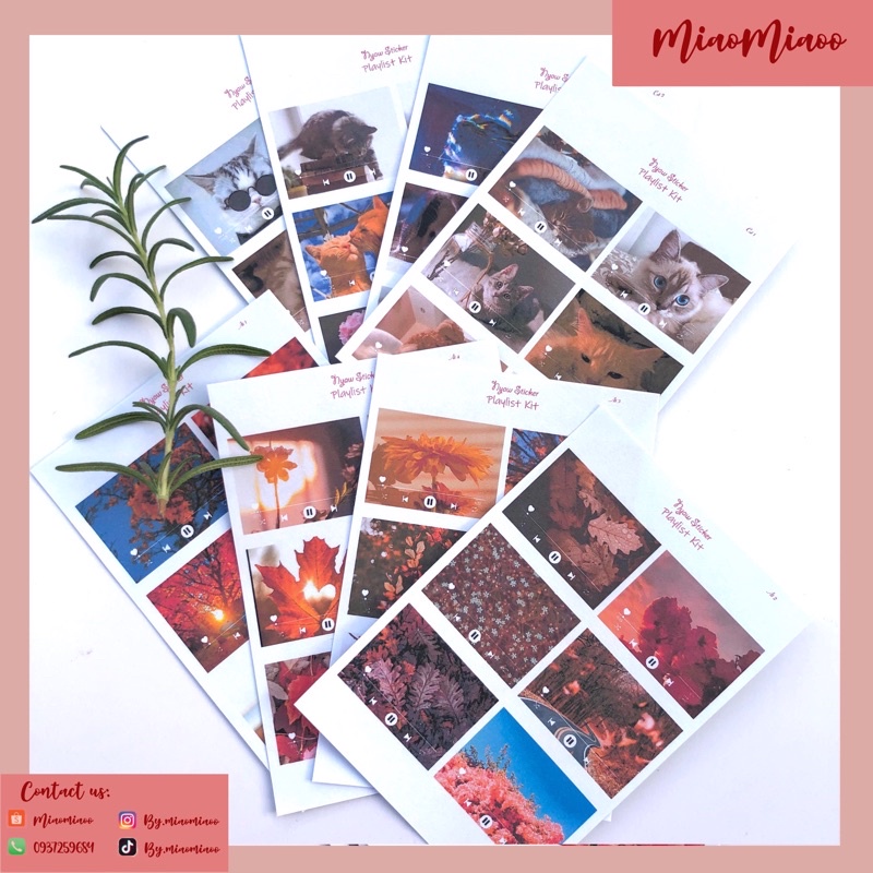 Bullet Journal sticker - Playlist Kit Cat-At