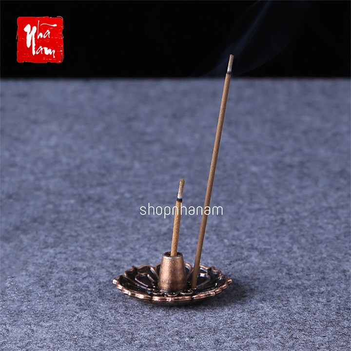 Đế cắm nhang vòng, đặt hương cây hình hoa sen cách điệu thắp hương để lư trầm phụ kiện thác khói