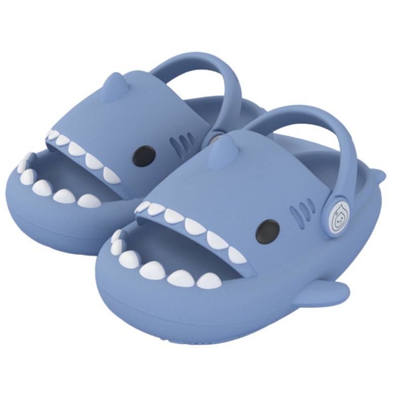 Xăng đan Đế Dày Chống Trượt Thoải Mái Họa Tiết Cá Mập Hoạt Hình Dành Cho Bé Trai Gái