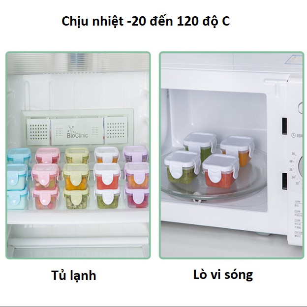 Hộp Trữ Đông ,Khay Trữ Đông Có Nắp 60ml Bảo Quản Đồ Ăn Dặm Cho Bé Goodbabyvn