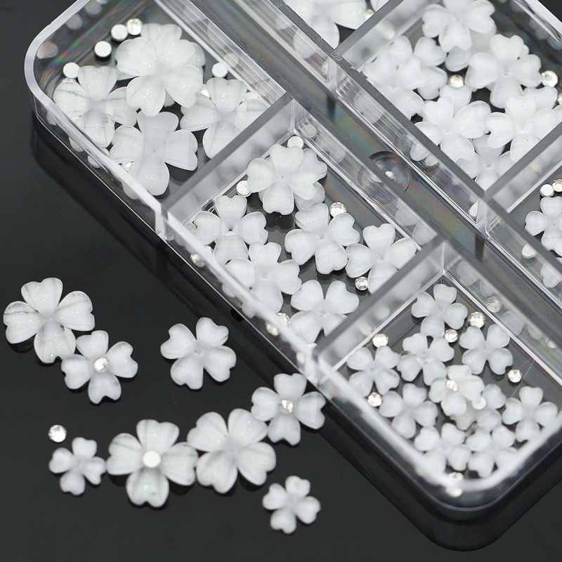 Phụ Kiện Hoa Đính Đá Trang Trí Móng Tay 3D Nghệ Thuật