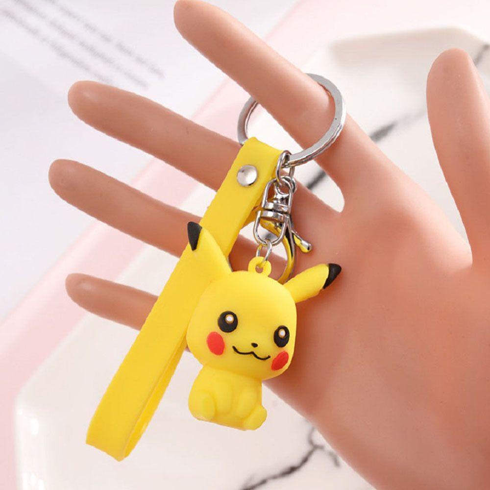 Lanfy Móc Khóa Mặt Hình Pikachu Thu Nhỏ Phong Cách Nhật Bản