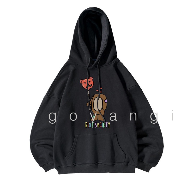 Áo hoodie goyangi Unisex Bubble Bear phong cách Hàn Quốc