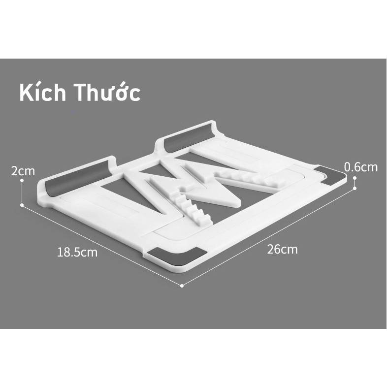 Giá Đỡ Laptop/Macbook/iPad Được Làm Bằng Nhựa ABS Cao Cấp Gấp Gọn, Điều Chỉnh Độ Cao Chắn Chắn, Giúp Tản Nhiệt Tốt | BigBuy360 - bigbuy360.vn