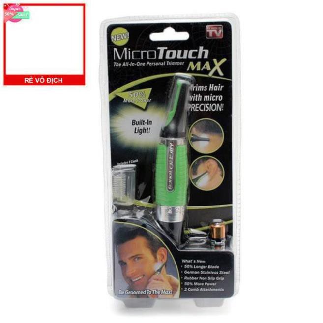 Máy Cạo Râu Tỉa Lông Mũi Đa Năng Micro Touch Max Có Đèn