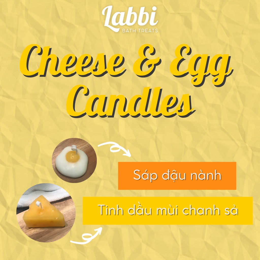 Cheese &amp; Egg CANDLES [Labbi] Nến trang trí / Candle