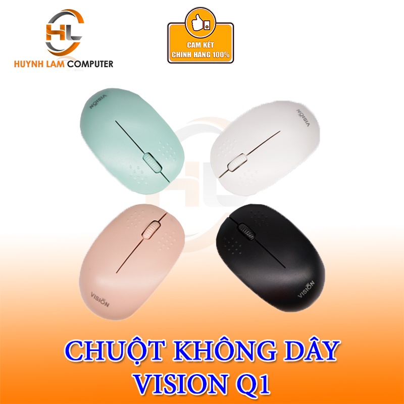 Chuột không dây Vision Q1 1000DPI (MÀU NGẪU NHIÊN) Chính hãng