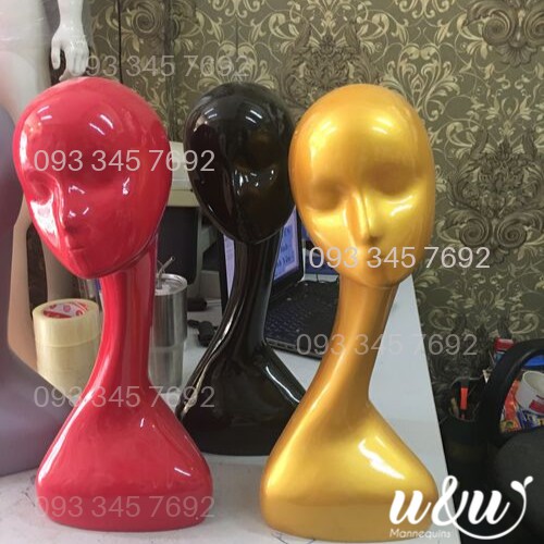 Đầu manocanh đội tóc giả