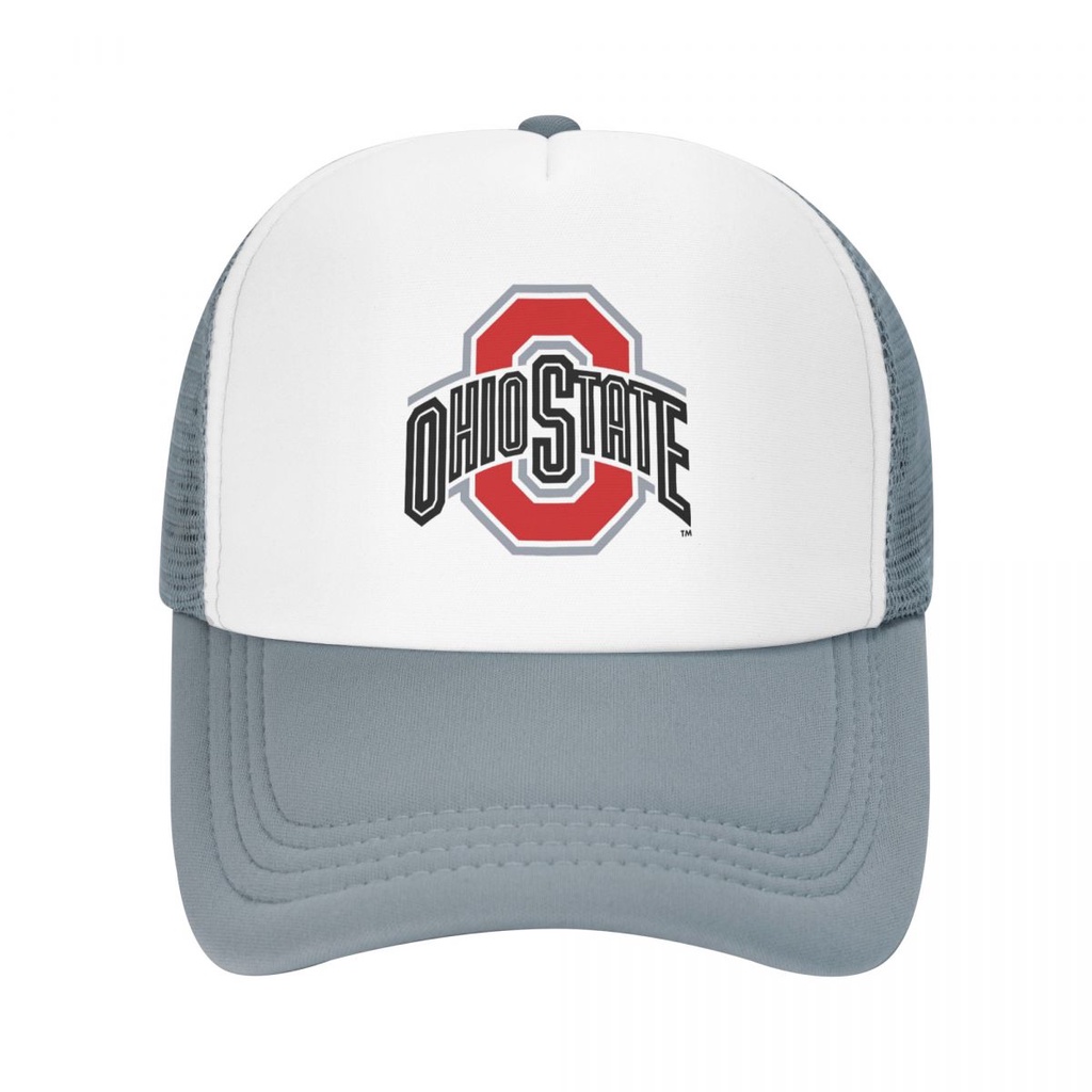Ohio State Người Lớn Lưới Mũ Trucker Nam Nữ Vành Phẳng Mũ Bóng Chày Cường Lực Cao Lưới Có Thể Điều C