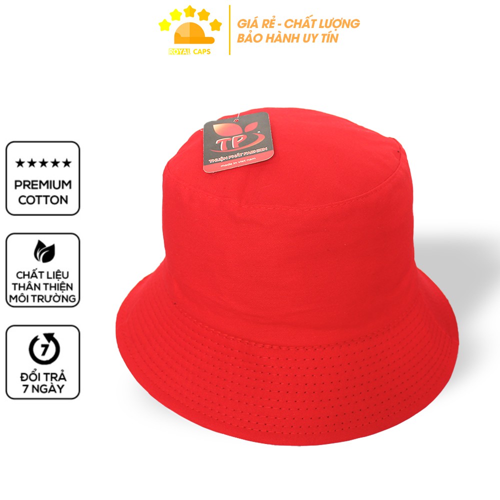 Mũ Bucket Nón Bucket Tai Bèo Nam Nữ 2 Mặt Smile Vải Kaki Unisex - Royal Caps