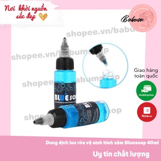 Dung dịch lau rửa vệ sinh hình xăm Blue Soap, dung dịch sát trùng, diệt khuẩn ngoài da 40ml