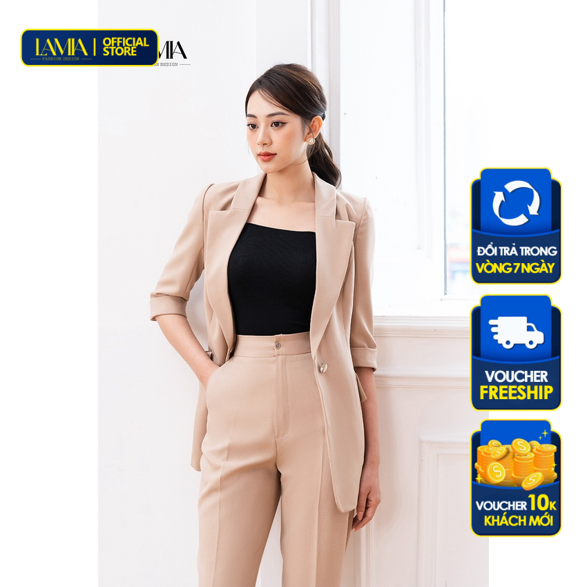 Áo vest nữ hè Lamia Design LUXE013 màu be
