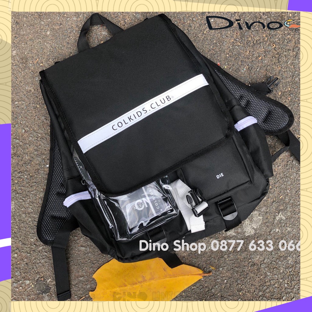 Balo Đi Học Colkids Club SS3 Phản Quang Thời Trang Màu Đen