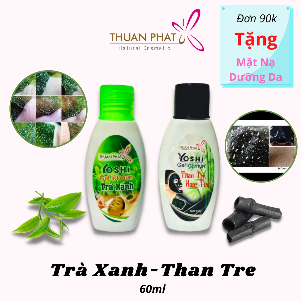 Gel lột mụn than tre hoạt tính - trà xanh hút sạch mụn cám, mụn đầu đen