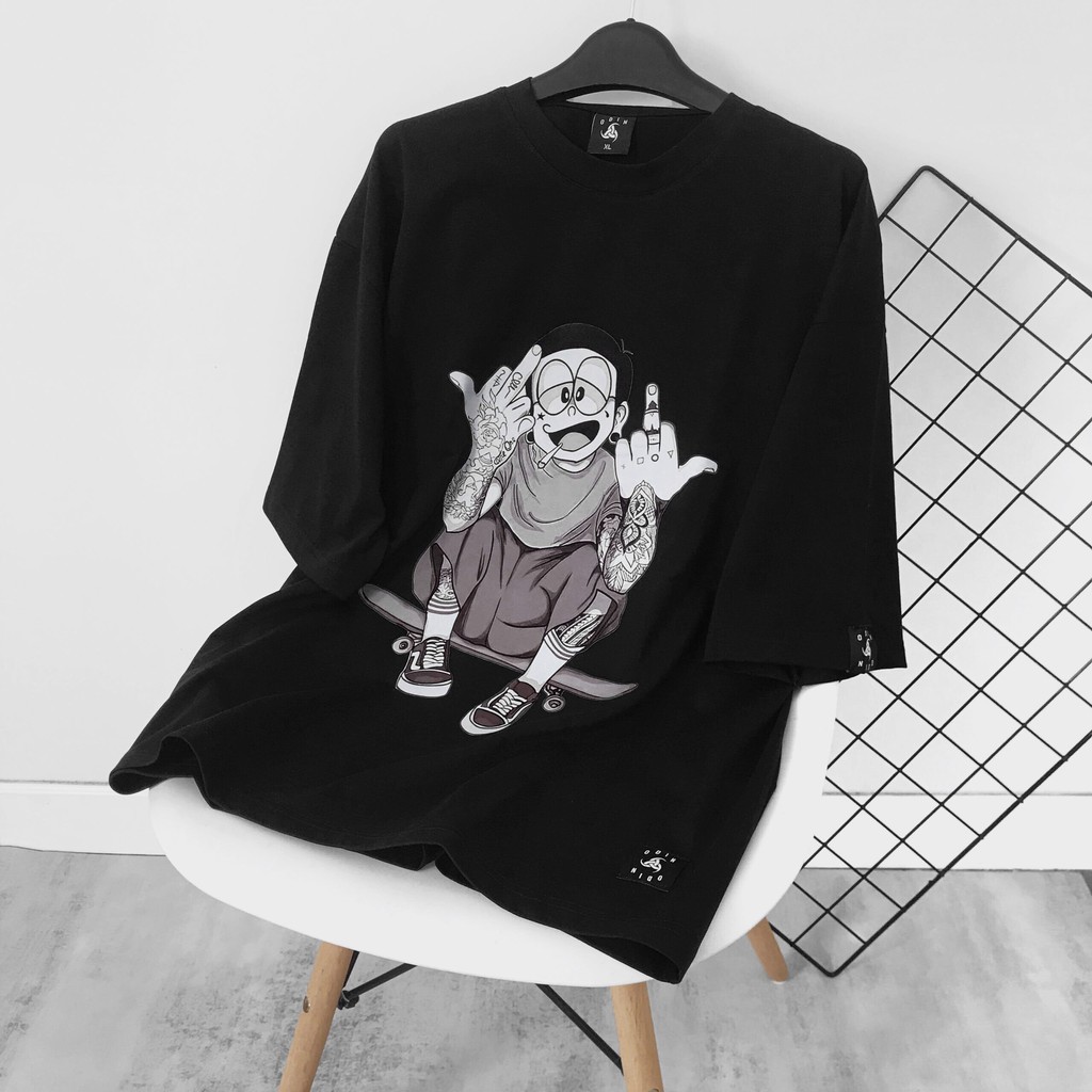 Áo thun Oversize in hình Nobita Tee cao cấp, áo phông nam nữ ngắn tay unisex, Odin Clothing