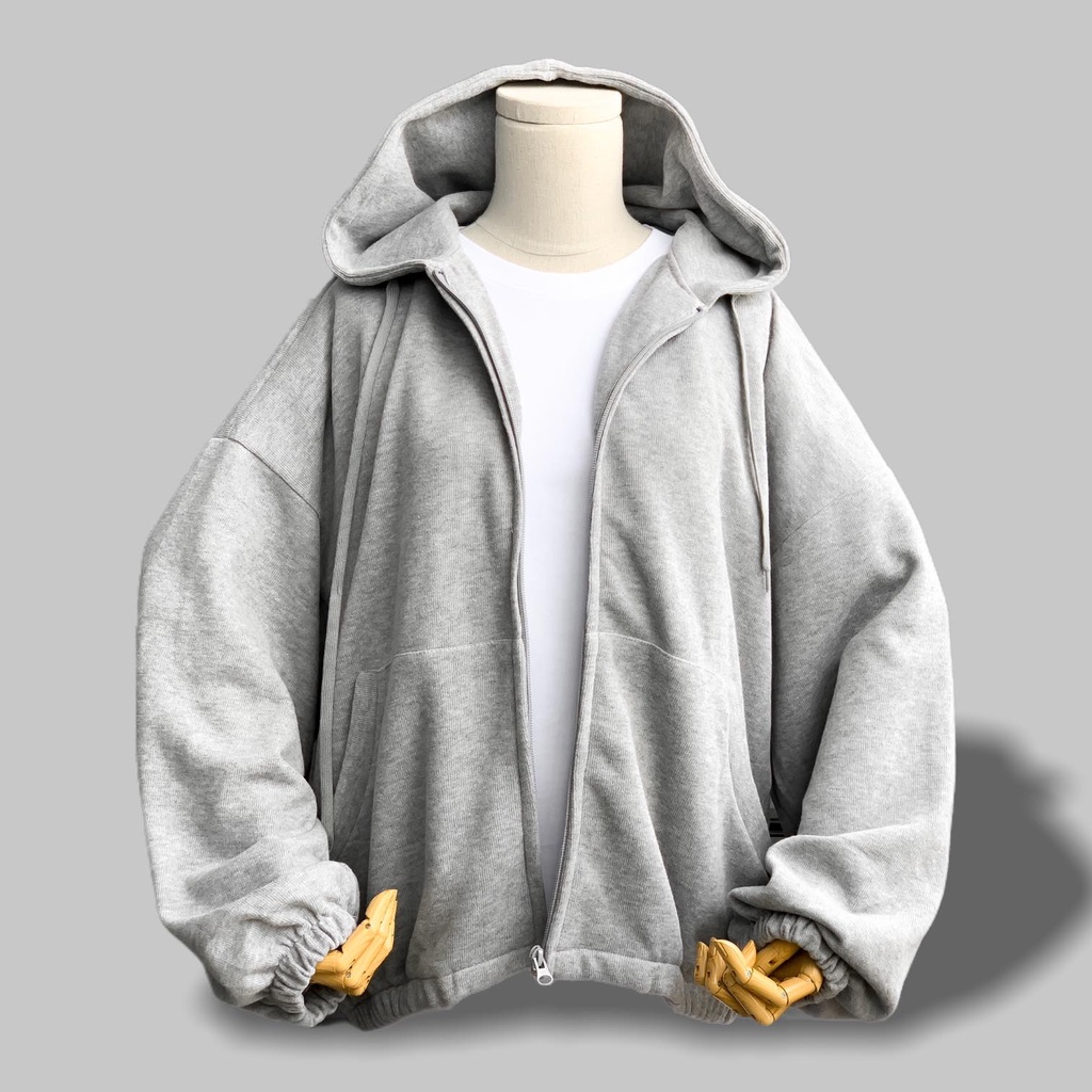 Áo khoác mũ kéo khoá chất liệu nỉ tăm mềm mịn - CHUBBIE Wind Hoodie | BigBuy360 - bigbuy360.vn