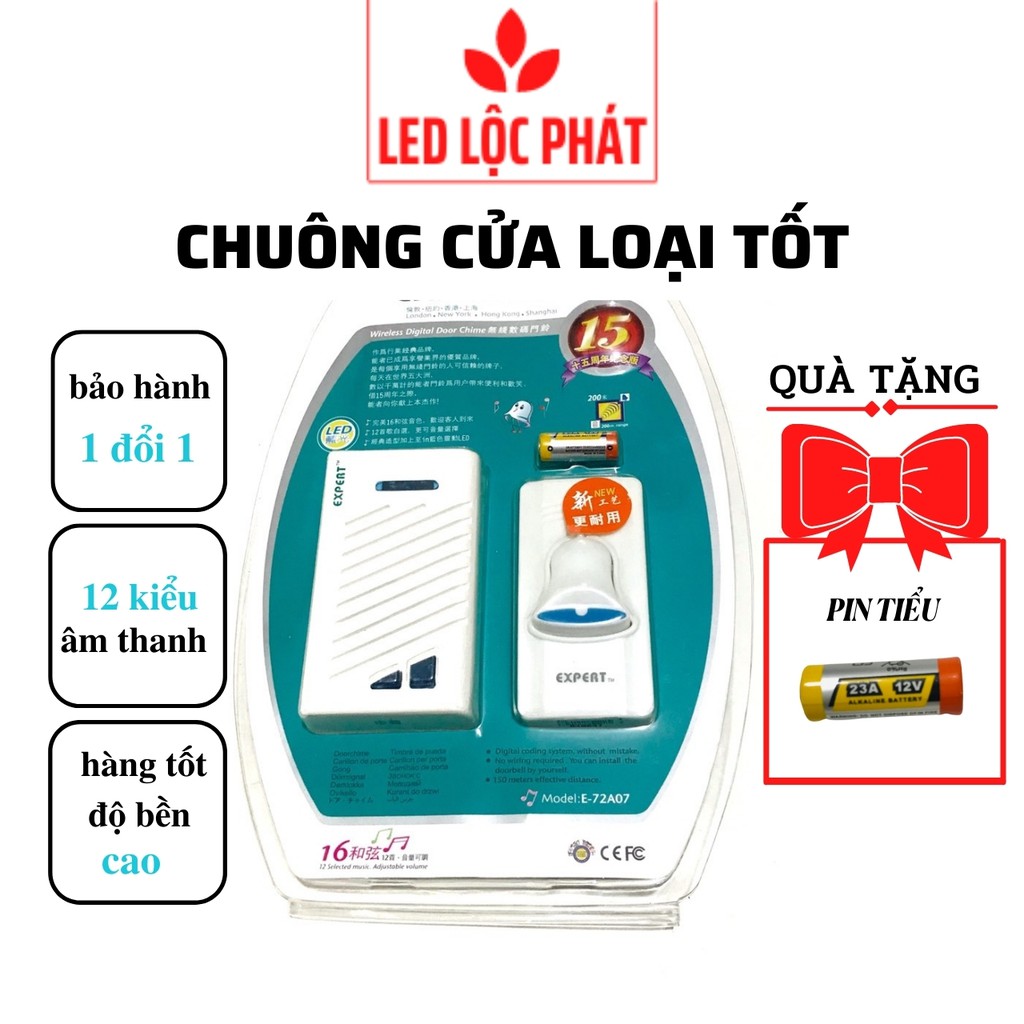 Chuông cửa không dây báo khách loại tốt, chuông báo cửa ra vào