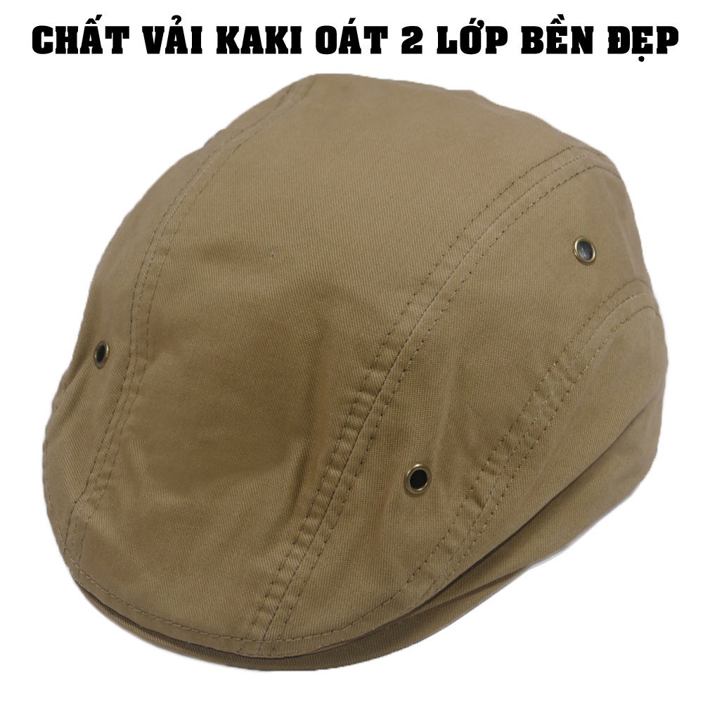 Nón beret nam, mũ beret nam nón ông già mũ kết mỏ vịt mũ kết ông già không có logo chất liệu cotton thoáng mát