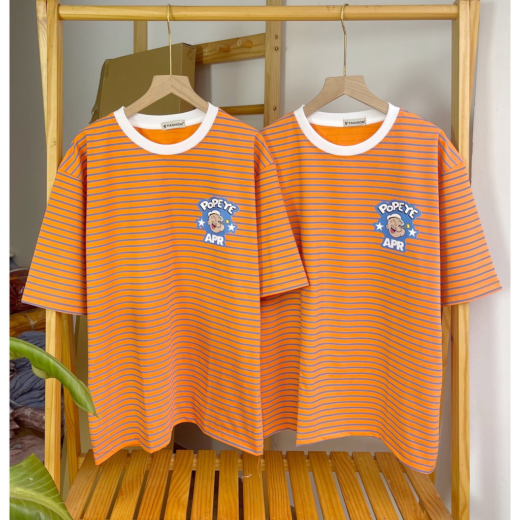 Áo thun from rộng tay lỡ - SỌC IN POPEYE - Style UNISEX (ẢNH CHỤP THẬT 100%) -- [ Xưởng Sỉ Supo ]
