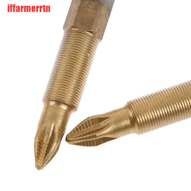 Bộ 5 Đầu tuốc nơ vít điện lục giác phủ titan bền chống trượt PH2 50mm tiện dụng