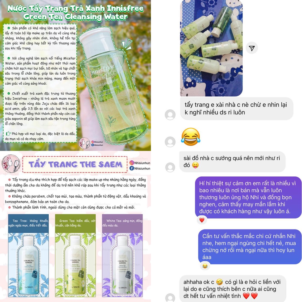 Tẩy Trang Healing Tea Garden Cleansing Water - The S.A.E.M