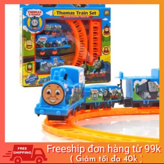 Hộp đồ chơi đường ray xe lửa tàu hỏa Thomas dùng pin
