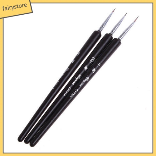 [Hàng mới về] Set 3 cọ vẽ trang trí móng nghệ thuật tiện dụng chất lượng cao