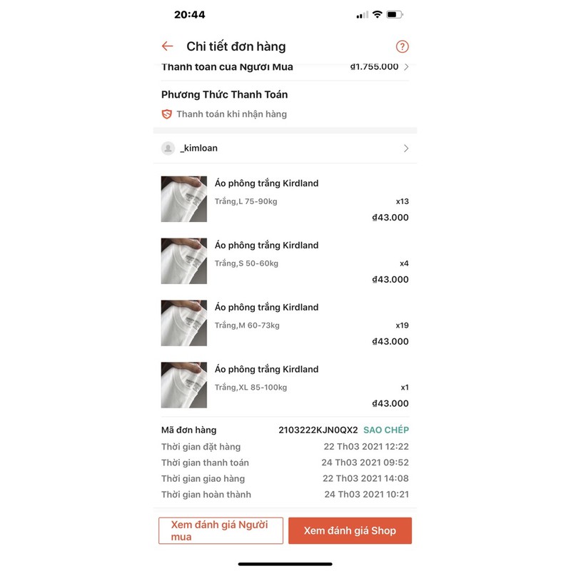 Áo phông trắng kirkland VN | BigBuy360 - bigbuy360.vn