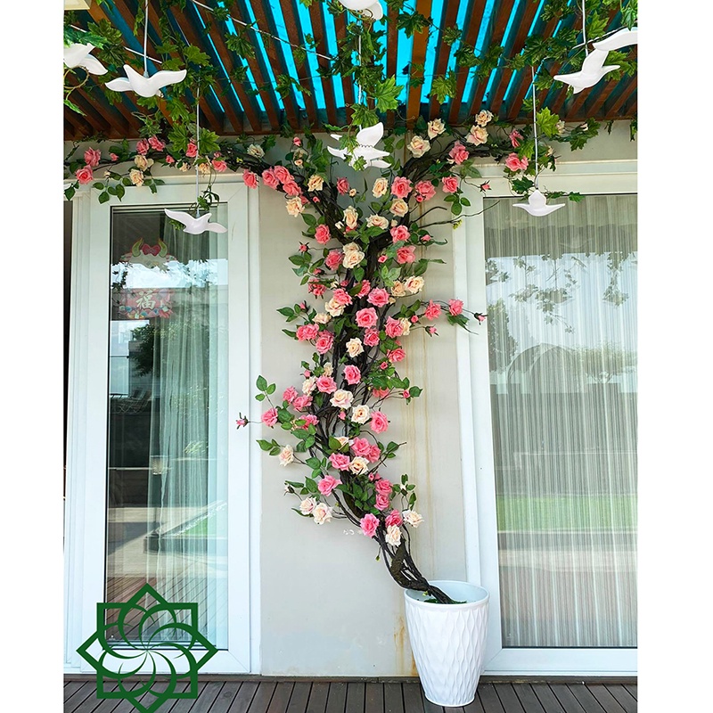 Dây Giả- Dây Hồng Leo Cổ 1m7 Cao Cấp, Decor Nhà Cửa, Khách Sạn, Studio