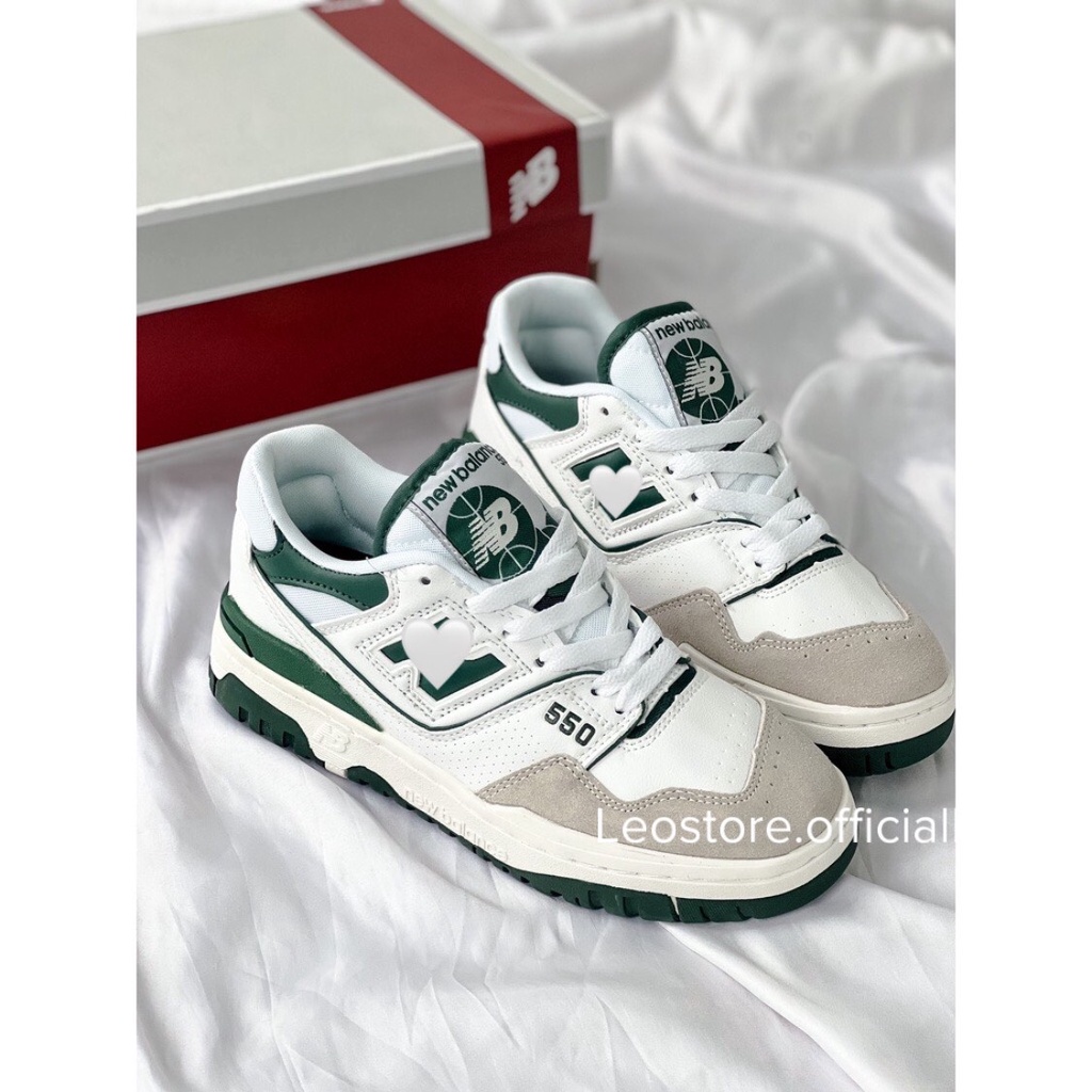Giày Thể Thao Trắng Xanh 550 Hot Trend Fullsize Nam Nữ Bản Cao Cấp